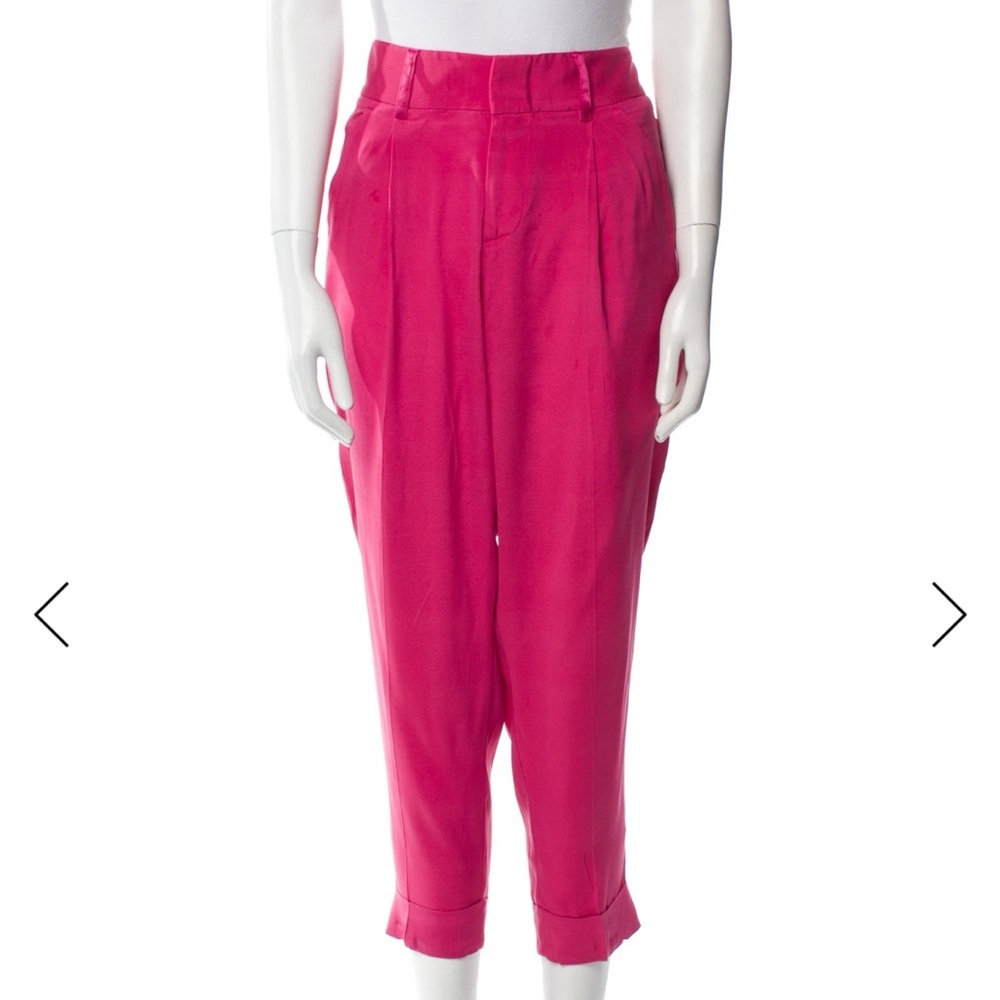 Alice + Olivia cropped silk pants